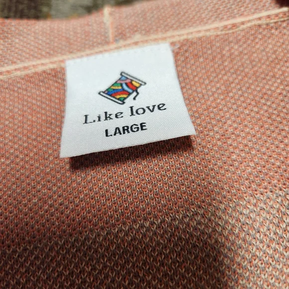 Geometric Patterned Cardigan - Cream and Orange - Picture 3 of 11